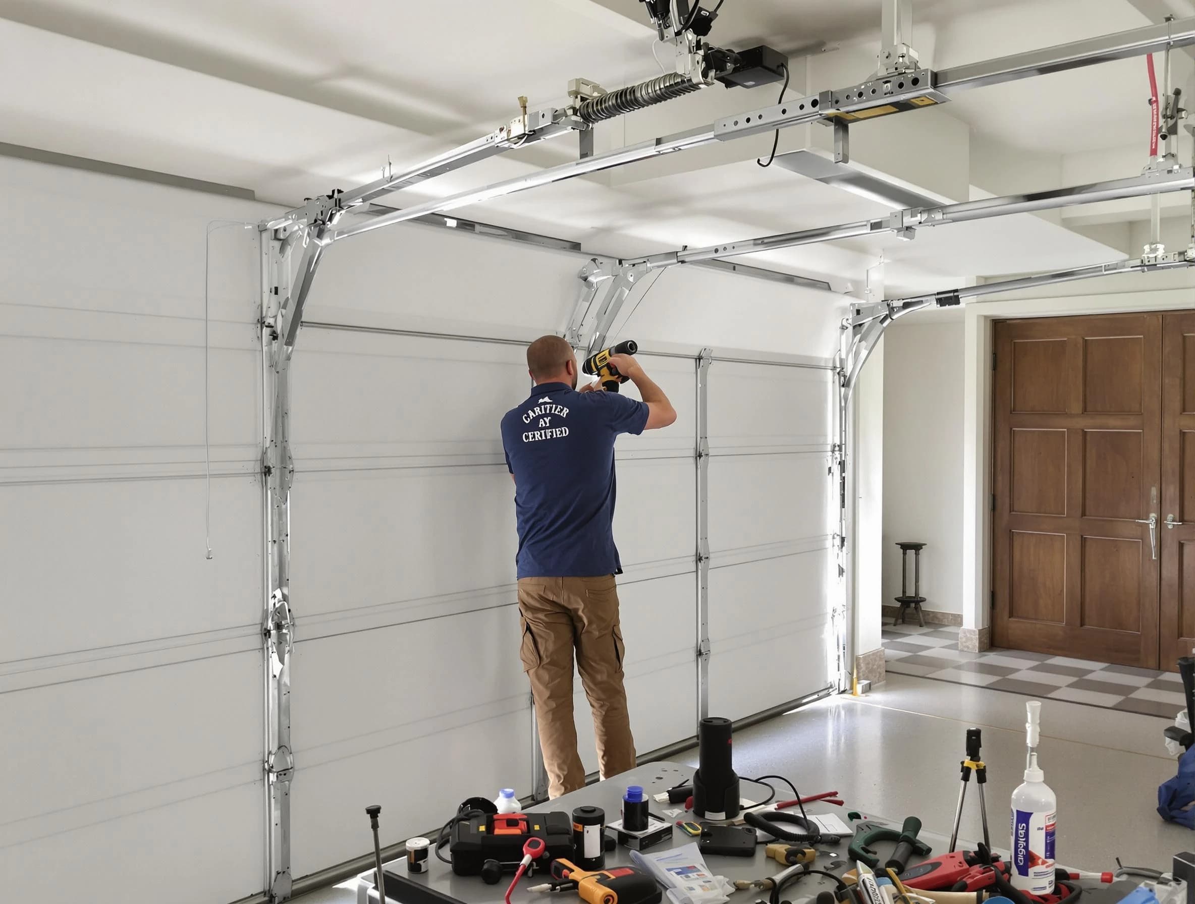 Sarasota Garage Door Repair certified technician performing precision garage door repair in Sarasota