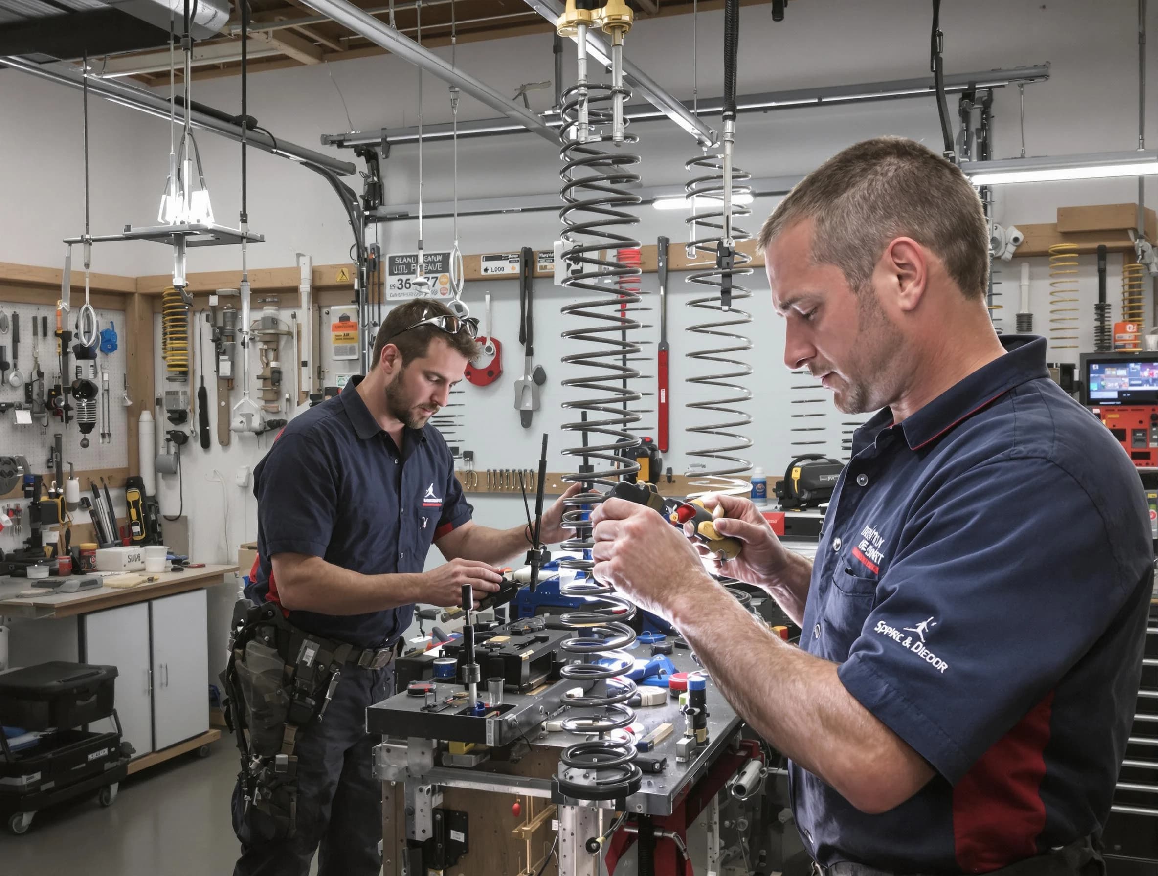 Garage door spring repair service by Sarasota Garage Door Repair in Sarasota