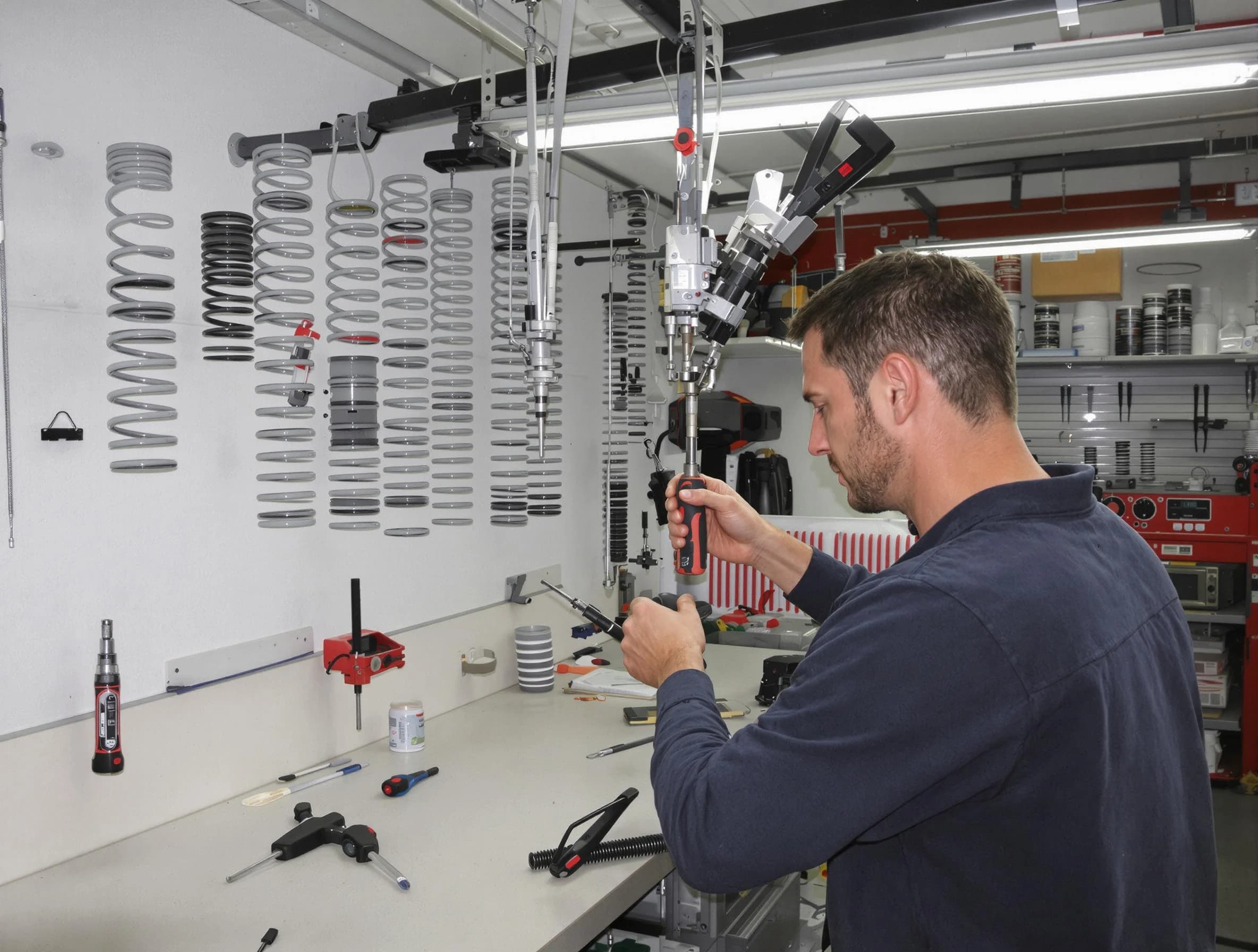 Sarasota Garage Door Repair safety certified technician performing precision spring replacement in Sarasota