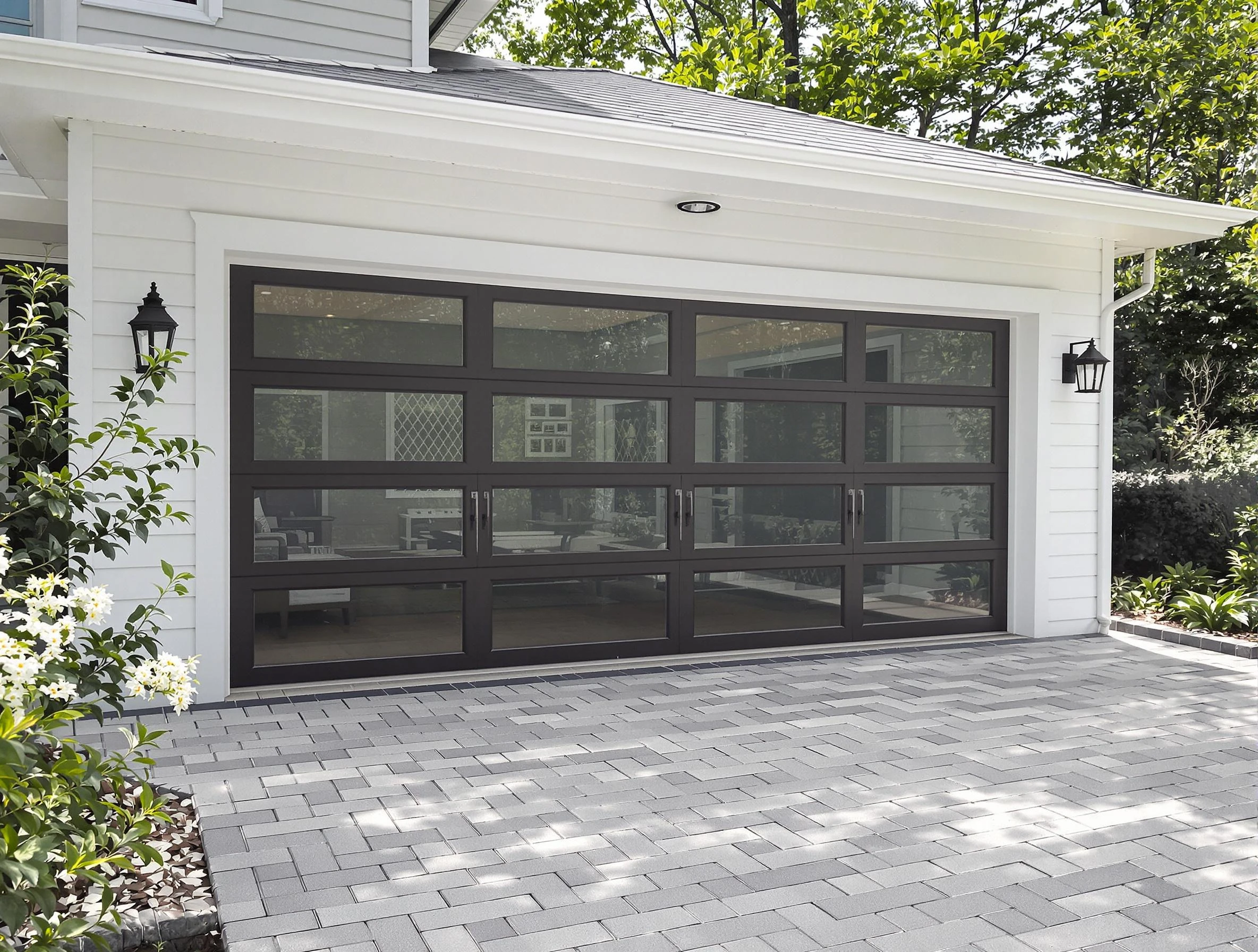 Sarasota Garage Door Repair design specialist presenting custom garage door options to Sarasota homeowner