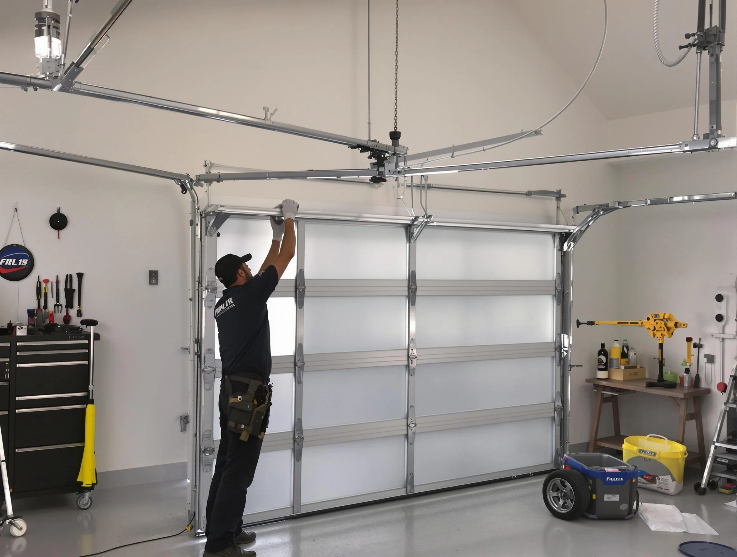 Sarasota Garage Door Repair certified team performing precision garage door installation in Sarasota