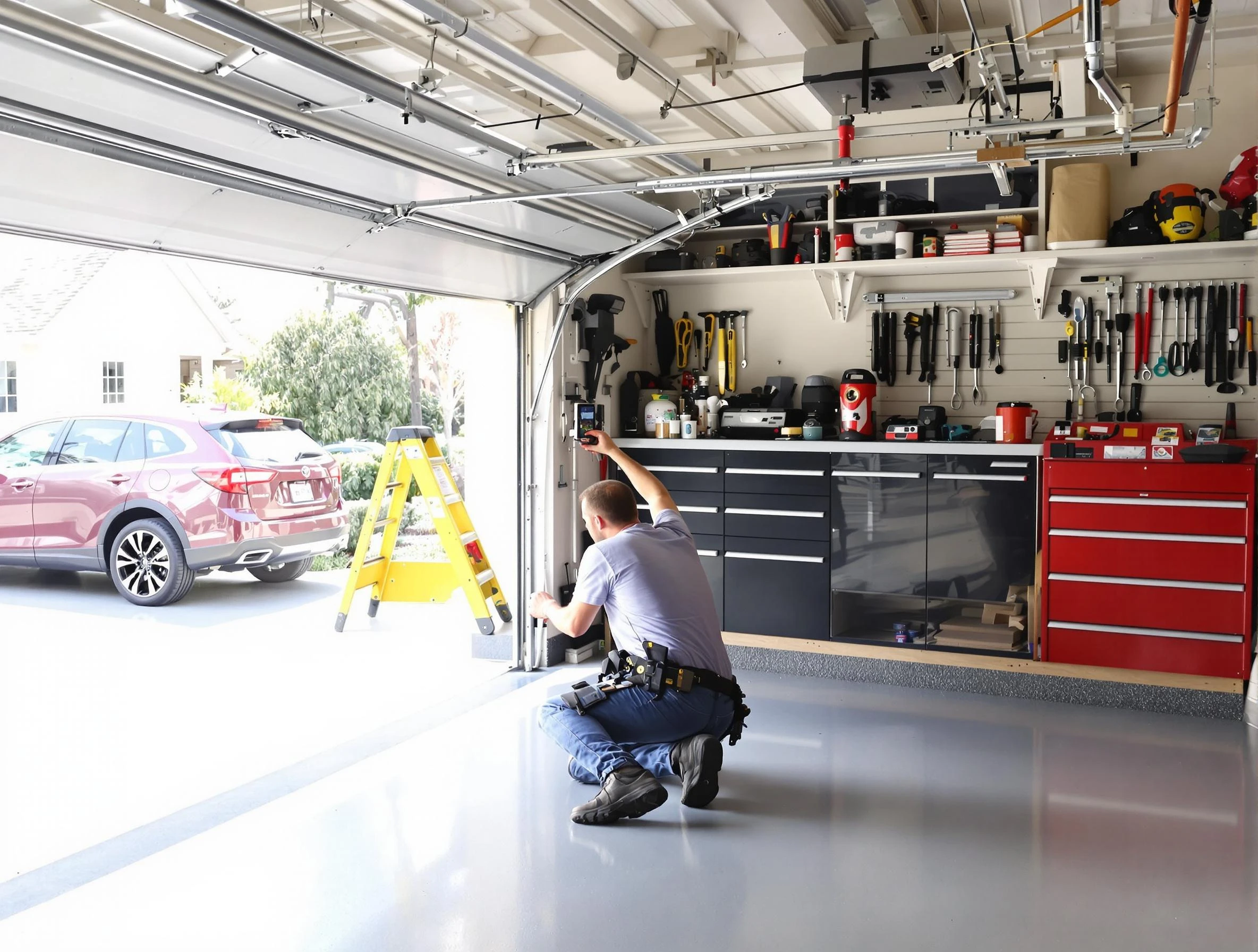 Local garage door repair service by Sarasota Garage Door Repair in Sarasota