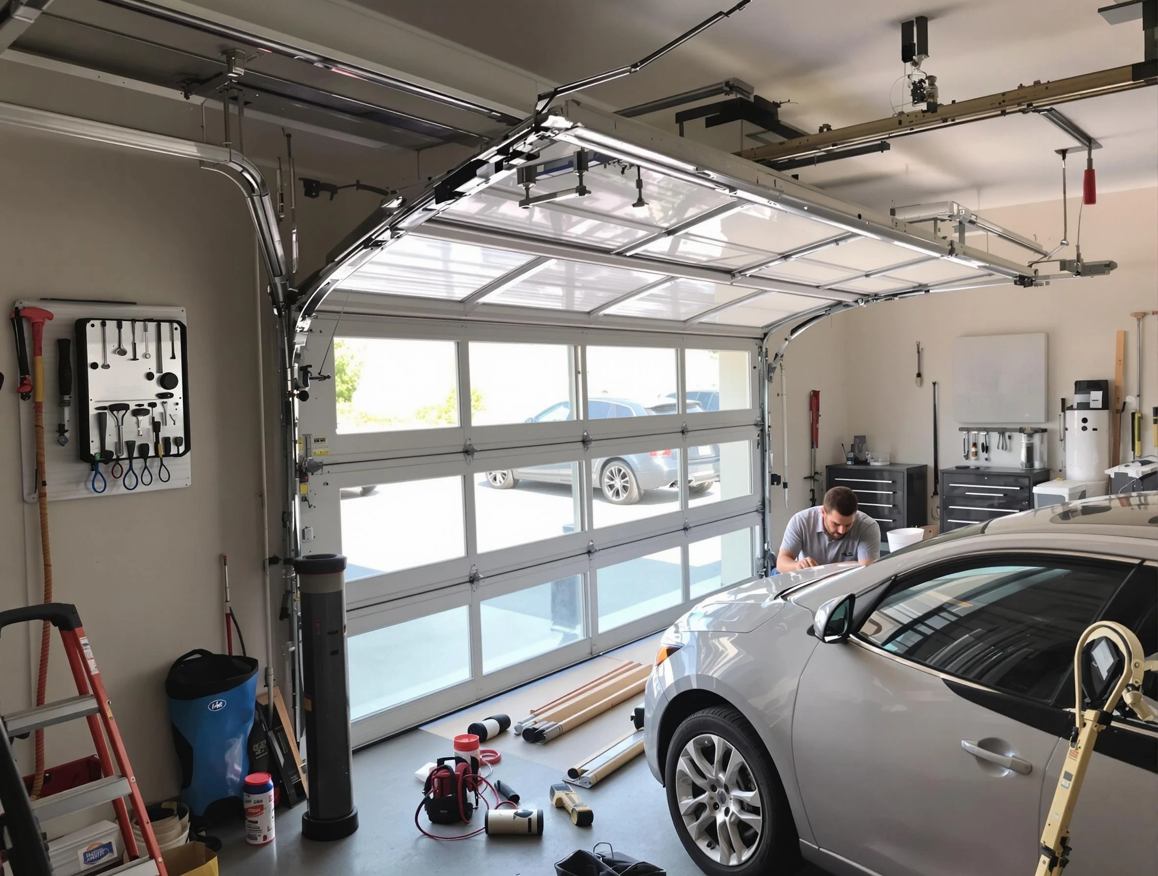 Garage door noise reduction service by Sarasota Garage Door Repair in Sarasota